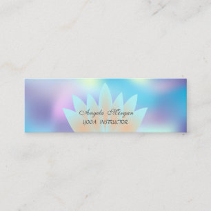 Minitarjeta De Visita Moda elegante adorable Lotus Blue Holographic