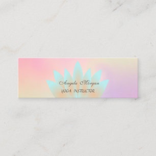 Minitarjeta De Visita Moda elegante adorable Lotus Flower Holographic