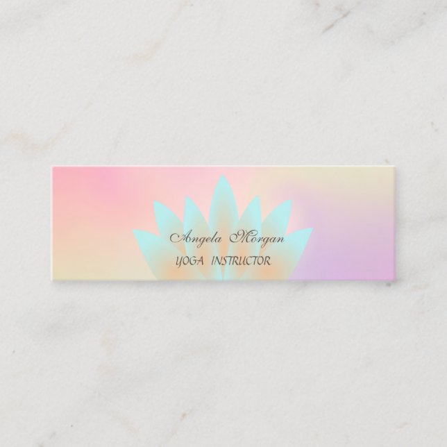 Minitarjeta De Visita Moda elegante adorable Lotus Flower Holographic (Anverso)