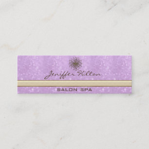 Minitarjeta De Visita Moda elegante profesional purpurinoso dandelion