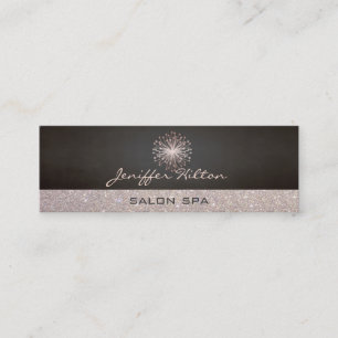 Minitarjeta De Visita Moda elegante profesional purpurinoso dandelion