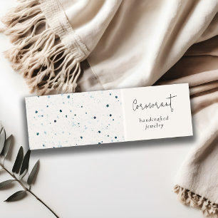 Minitarjeta De Visita Moda Escaseada Azul Textura Blanco Tapón