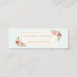 Minitarjeta De Visita Moda Giratoria de las flores de color pastel de es