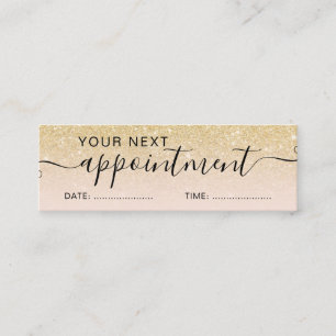 Minitarjeta De Visita moda moderna purpurina dorado cita de color negro 