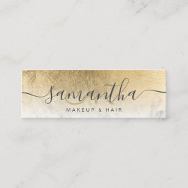 Minitarjeta De Visita moda moderna Relieve metalizado dorado mármol oscu