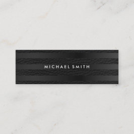 Minitarjeta De Visita Moda Rayas Faux Leather