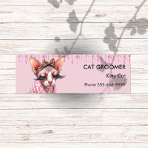 Moda Sfinx Gato Groomer Purpurina rosado goteo