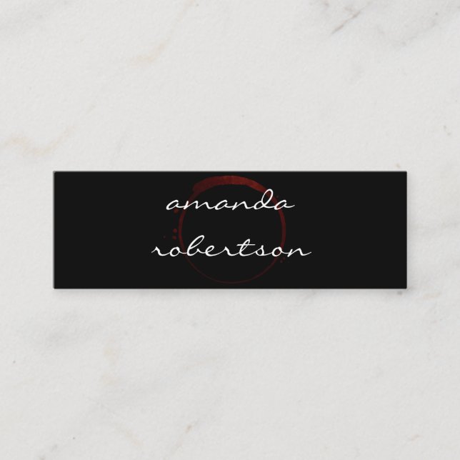 Minitarjeta De Visita Moda Wine Stain (Anverso)