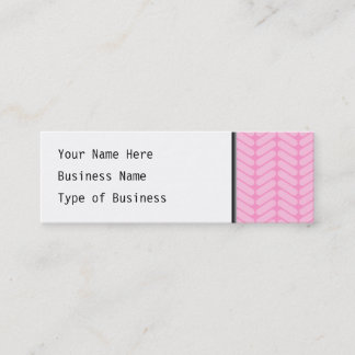 Minitarjeta De Visita Modelo de zigzag rosado inspirado haciendo punto