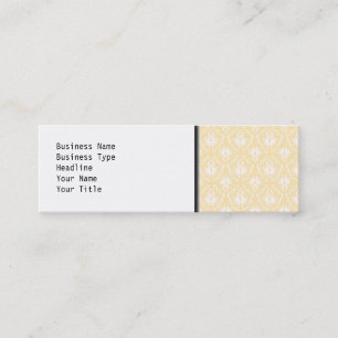 Minitarjeta De Visita Modelo elegante del damasco. Color ligero del oro