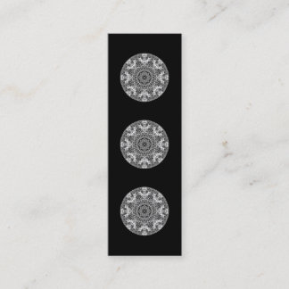 Minitarjeta De Visita Modelo redondo decorativo blanco y negro