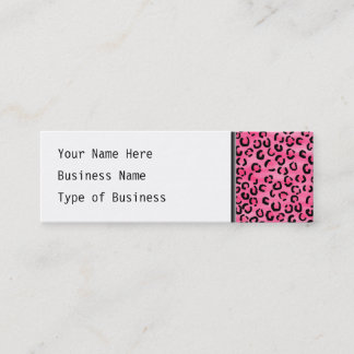 Minitarjeta De Visita Modelo rosado brillante del estampado leopardo