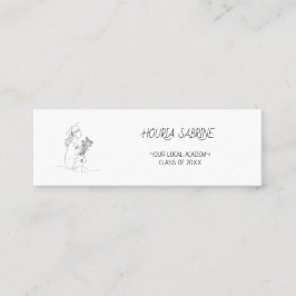 Minitarjeta De Visita Modern Graduation line art graduate Name Card