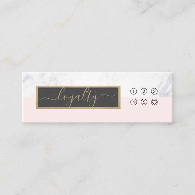 Minitarjeta De Visita Moderna caligrafía elegante Rubor y fidelidad gris (Anverso)