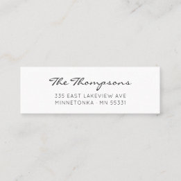 Minitarjeta De Visita Moderna Familia De Guiones Elegante Nombre 09.