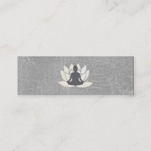 Minitarjeta De Visita Moderna Flor Lotus Gray de Marcado