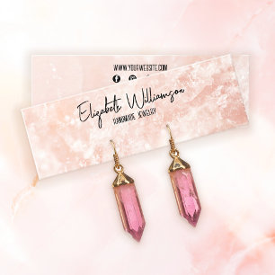 Minitarjeta De Visita Moderna pantalla de joyería rosa rosa rosa rosa de