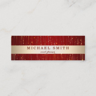 Minitarjeta De Visita Moderna y elegante decoración Faux Gold Striped