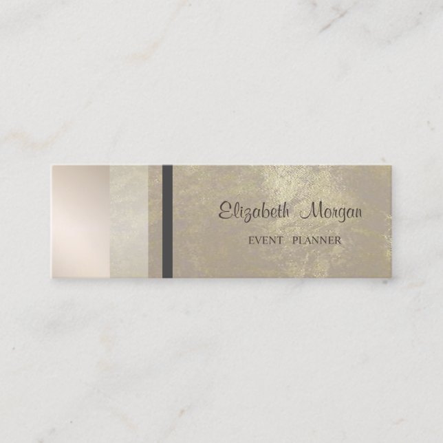 Minitarjeta De Visita Moderna y elegante Geométrica profesional, a rayas (Anverso)