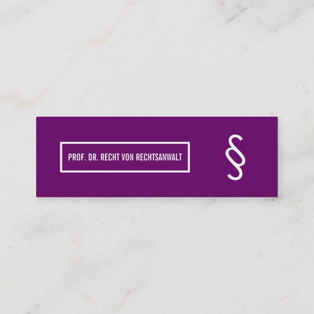 Minitarjeta De Visita moderno (Reverso)