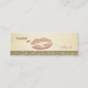Minitarjeta De Visita Moderno Chic  Lujosos Labios Brillantes