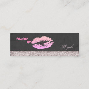 Minitarjeta De Visita Moderno Chic  Lujosos Labios Brillantes