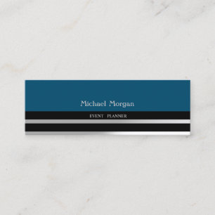 Minitarjeta De Visita Moderno Elegante Profesional, Masculino, A rayas