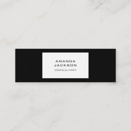 Minitarjeta De Visita Moderno estilo sencillo Minimalista negro y blanco