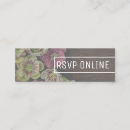 Minitarjeta De Visita MODERNO Garden Hellebore Mini Web RSVP Card