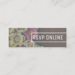 Minitarjeta De Visita MODERNO Garden Hellebore Mini Web RSVP Card