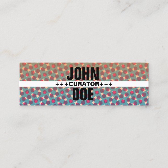 Minitarjeta De Visita Moderno, Glam, Artes, Eventos y Empresarios (Anverso)