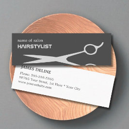Minitarjeta De Visita Moderno Guay Scissor Silver Hair Stylist