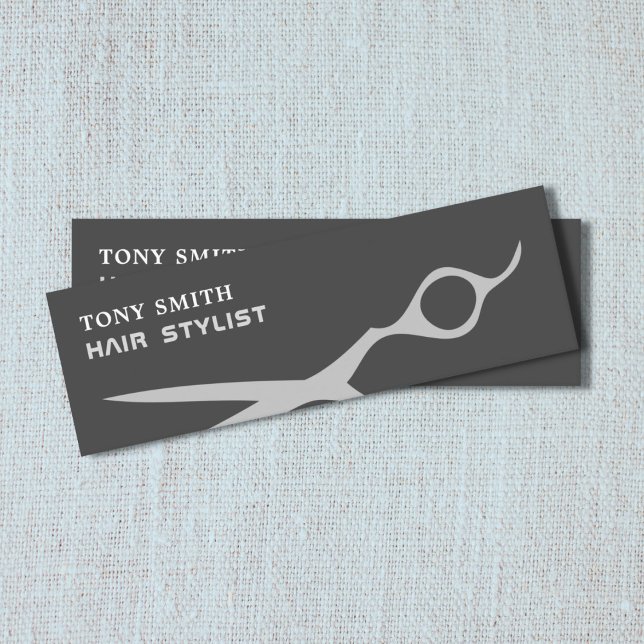Minitarjeta De Visita Moderno Guay Scissor Silver Hair Stylist (Subido por el creador)