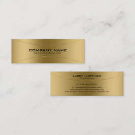 Minitarjeta De Visita Moderno Metallic Faux Gold Stainless Steless Bus L