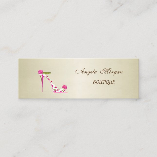Minitarjeta De Visita Moderno Profesional Elegante Estilo-Talón (Anverso)