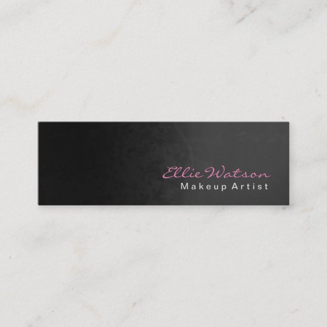 Minitarjeta De Visita Moderno profesional moderno de maquillaje rosa osc (Anverso)