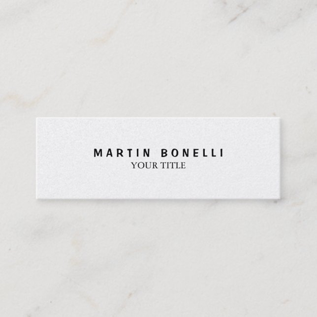 Minitarjeta De Visita Moderno profesional y delgado (Anverso)