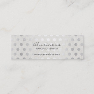 Minitarjeta De Visita Moderno puntos plateados Clásicos Joyería hecha a 