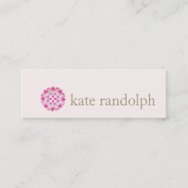 Minitarjeta De Visita Moderno salón de belleza y spa de flores rosadas L