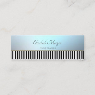 Minitarjeta De Visita Moderno,Teclas de piano, Profesor de música