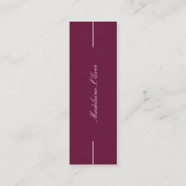 Minitarjeta De Visita Moderno y elegante abogado profesional Borgoña