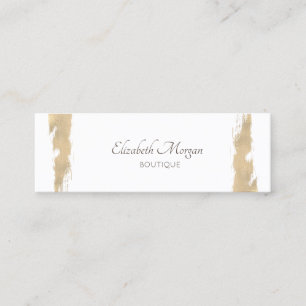 Minitarjeta De Visita Moderno y elegante cepillo de oro blanco