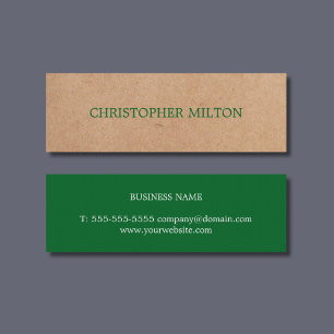 Minitarjeta De Visita Moderno y elegante consultor de Kraft impreso en v