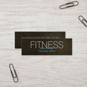 Minitarjeta De Visita Moderno y elegante entrenador personal de fitness 