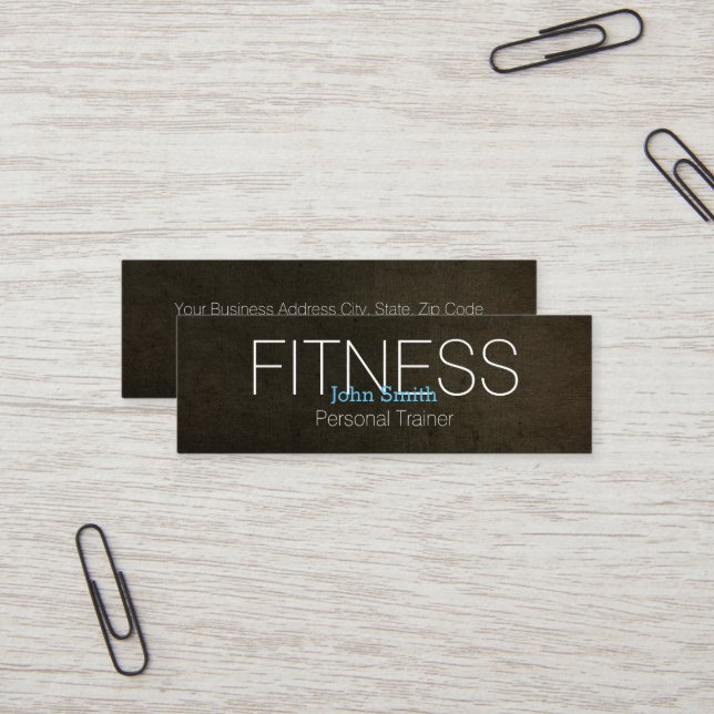 Minitarjeta De Visita Moderno y elegante entrenador personal de fitness  (Anverso/Reverso In Situ)