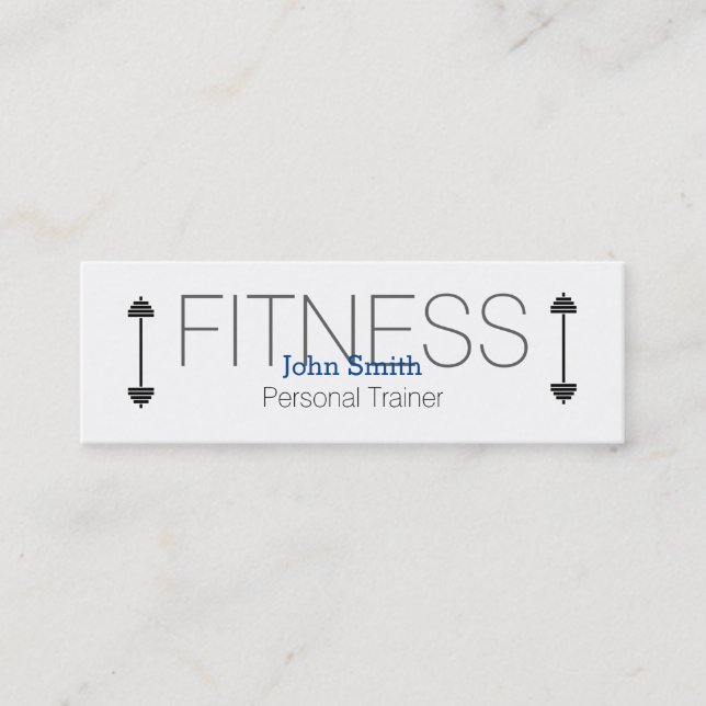 Minitarjeta De Visita Moderno y elegante entrenador personal de fitness  (Anverso)