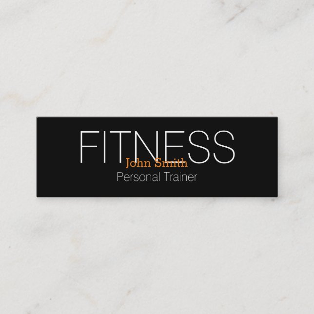Minitarjeta De Visita Moderno y elegante entrenador personal de fitness (Anverso)