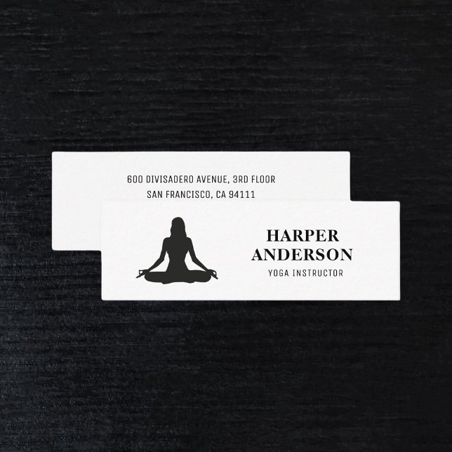 Minitarjeta De Visita Moderno Yoga Instructor Profesional Logo Business (Subido por el creador)