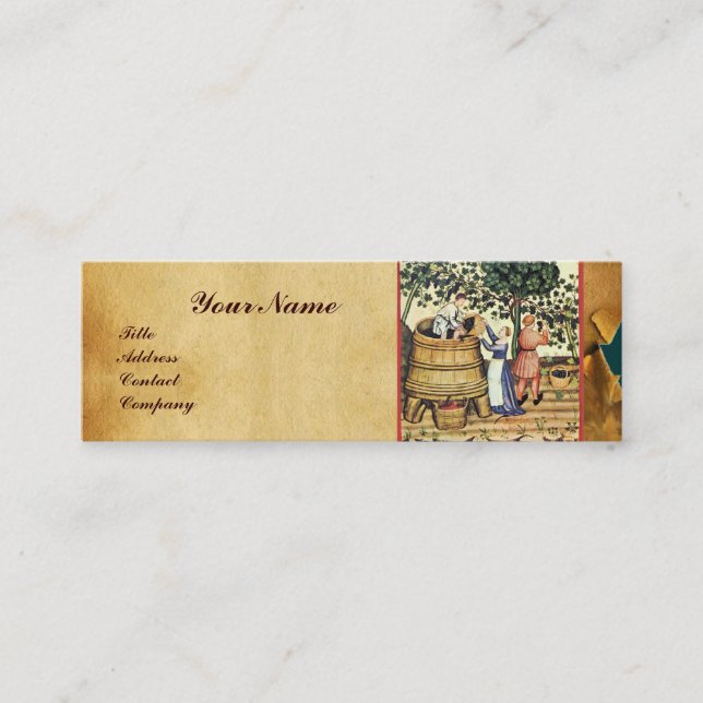 MINITARJETA DE VISITA MONOGRAMA DE SEGURIDAD DE LA CERRADURA DE VINEYARD (Anverso)