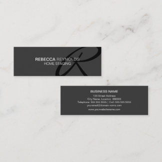 Minitarjeta De Visita Monograma moderno y elegante